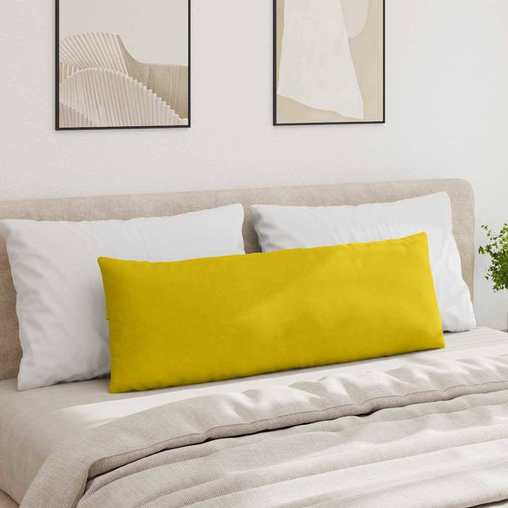 Coussins de Sol ou Canapé (x2) Velours Côtelé Housse Lavable Intérieur Jaune 120x40 cm – ComfortXL Outdoor Living - Image 4