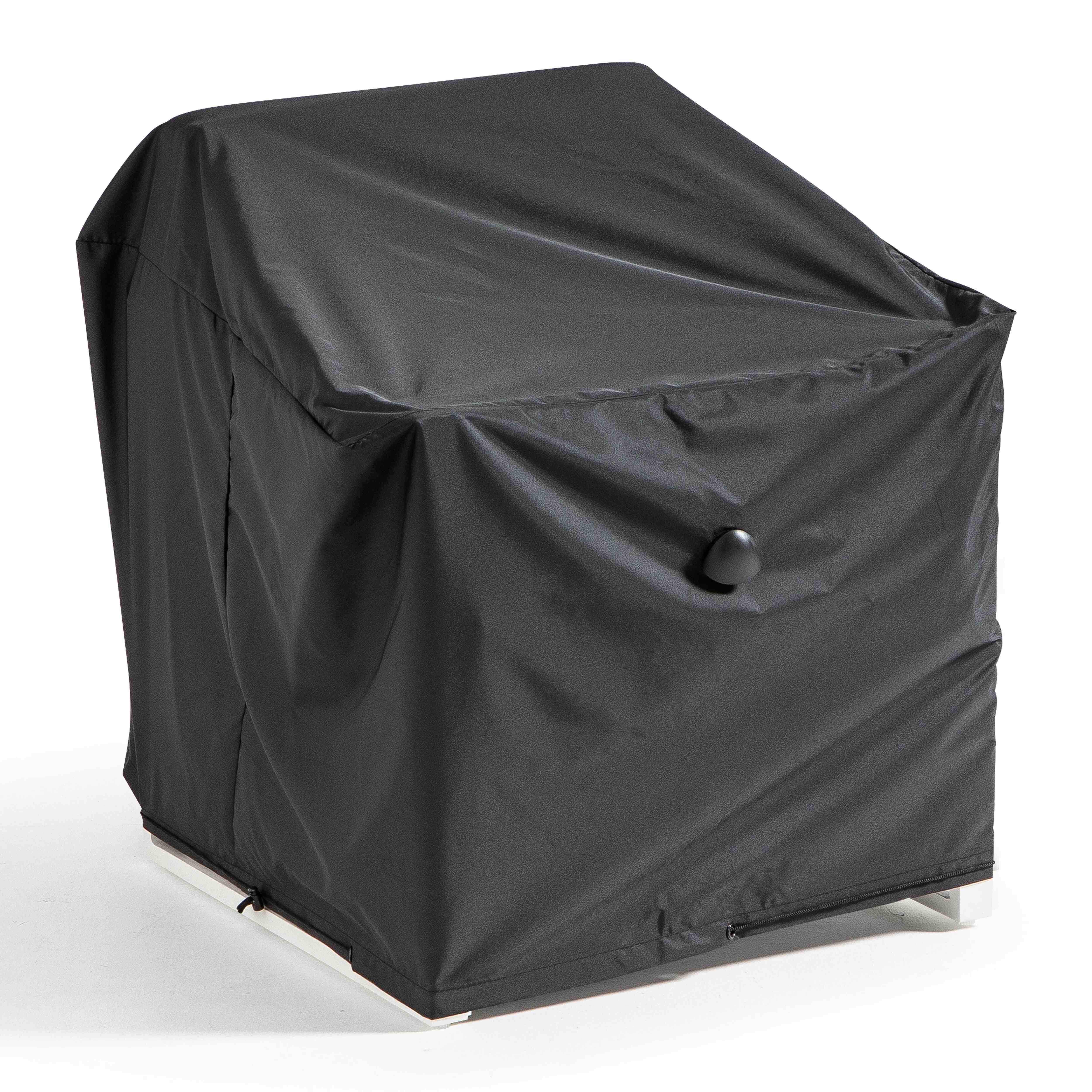 Oviala - Housse de fauteuil de jardin noire 75 x 75 x 60 cm Cov'Up - Oviala
