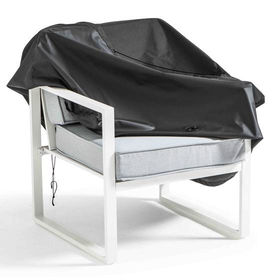 Oviala - Housse de fauteuil de jardin noire 75 x 75 x 60 cm Cov'Up - Oviala - Image 2