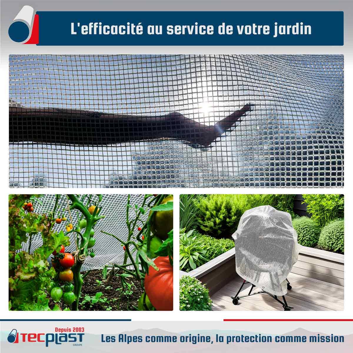 Bâche Jardin 3x4 m TR170JD - Bâche Armée Transparente - Haute Qualité - Imperméable - Résistance Anti-UV TECPLAST - Image 2