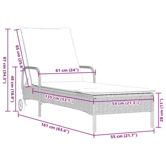 Lot 2 Lits Jardin Rotin Synthétique Gris Clair Matelas Foncés Piscine à Roues – ComfortXL Outdoor Living - Image 10