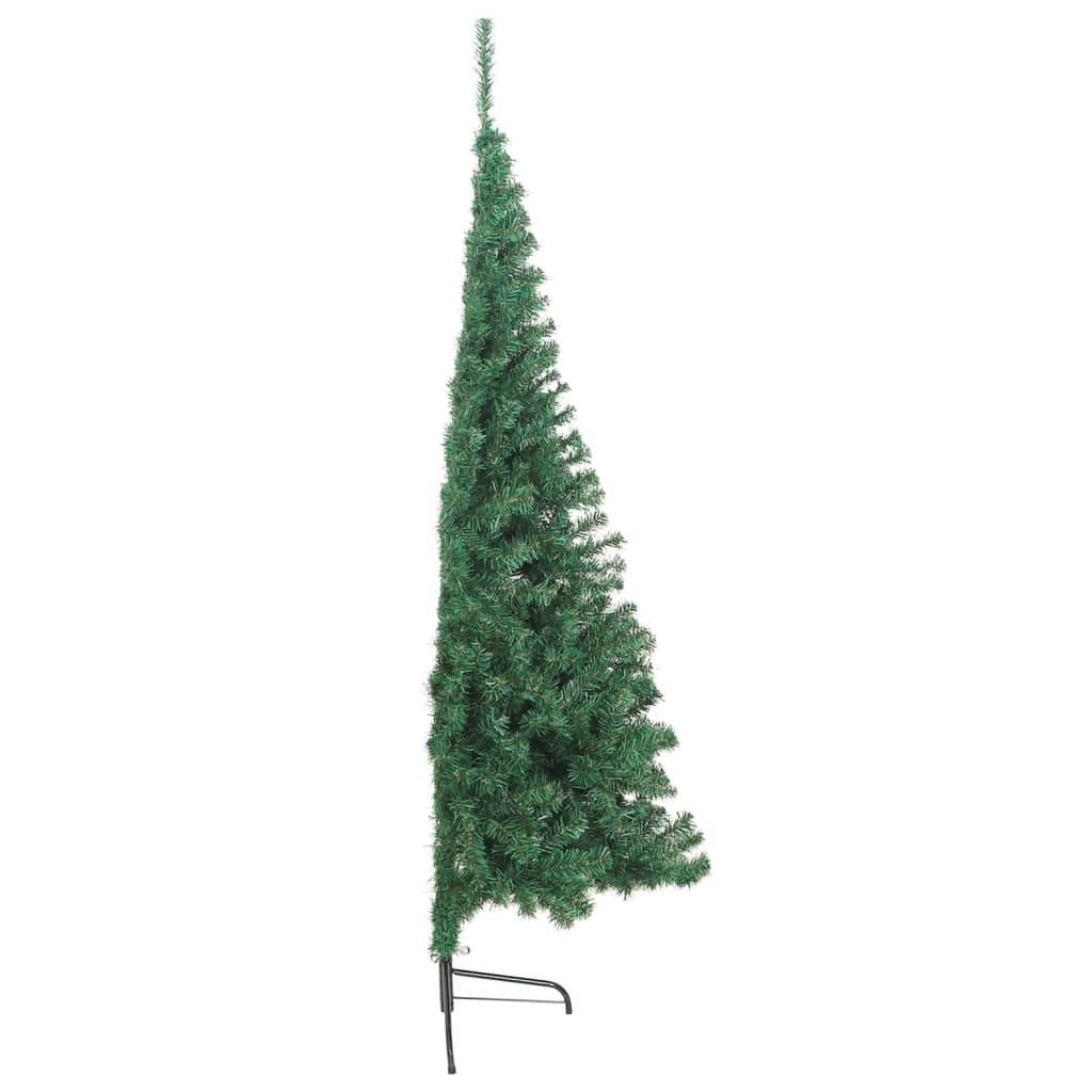 Sapin de Noël - Arbre de Noël artificiel moitié avec support vert 180 cm PVC - Image 4