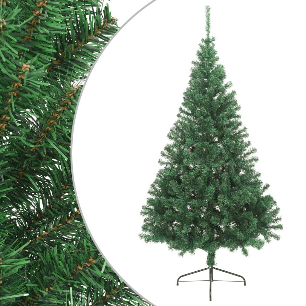 Sapin de Noël - Arbre de Noël artificiel moitié avec support vert 180 cm PVC - Image 2