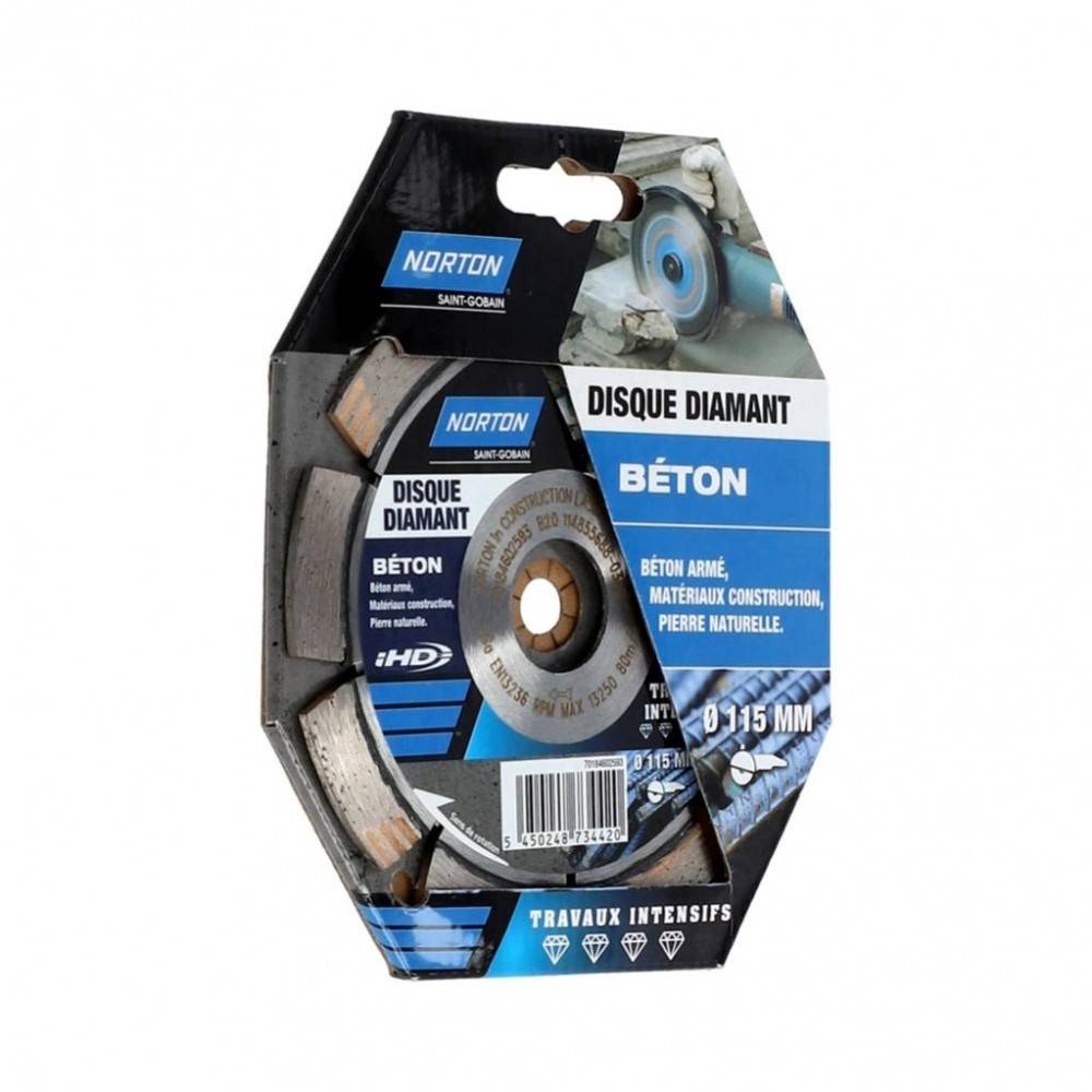 Norton - Disque diamant intensif segmenté pour matériaux de construction NORTON,Diam115mm - Image 5