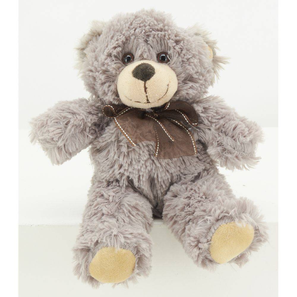 Aubry Gaspard - Peluche ours en acrylique gris foncé 20 cm - Image 2