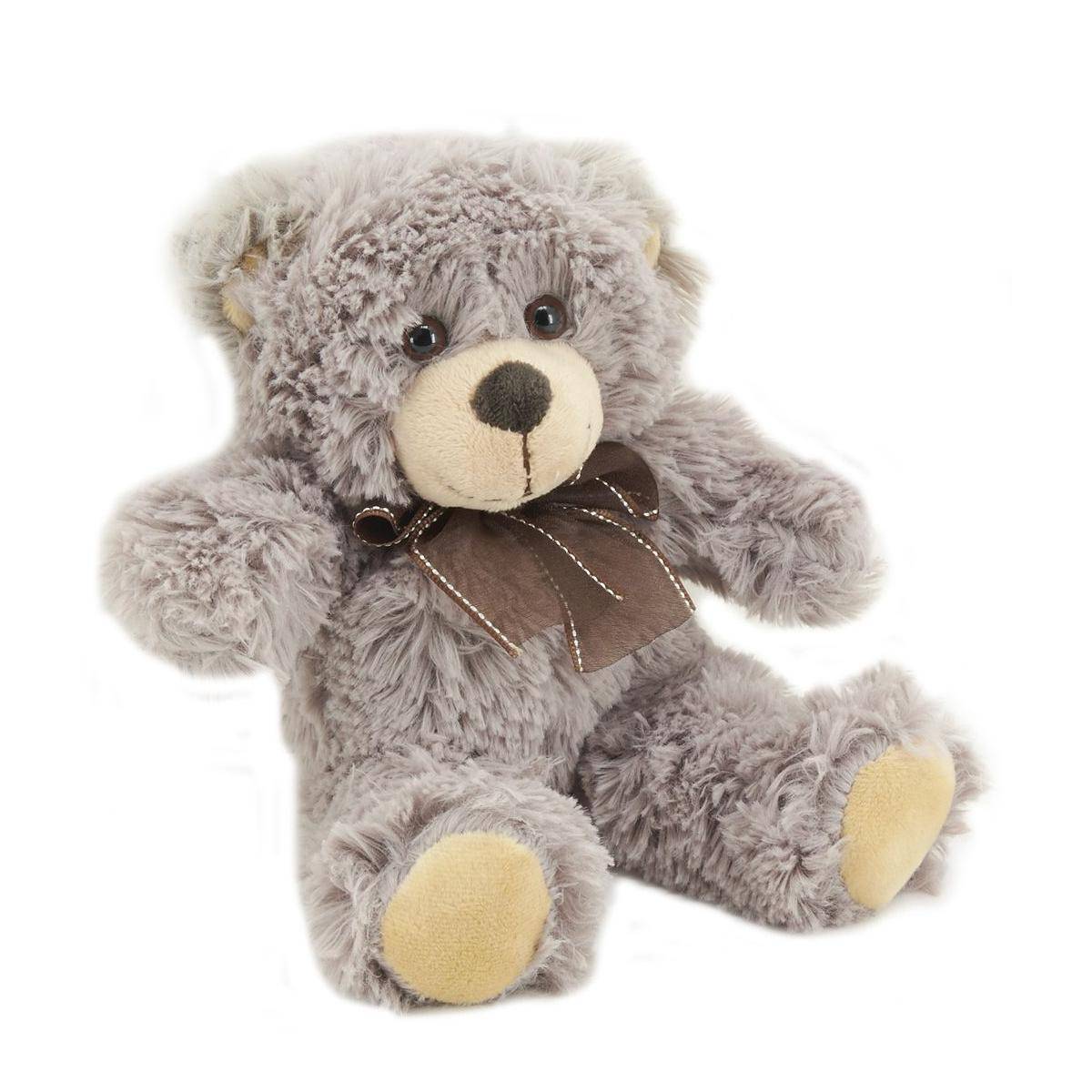 Aubry Gaspard - Peluche ours en acrylique gris foncé 20 cm - Image 1
