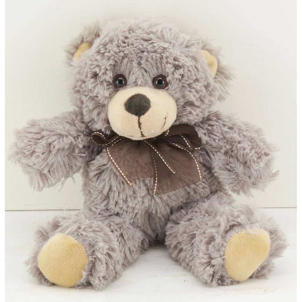 Aubry Gaspard - Peluche ours en acrylique gris foncé 20 cm - Image 4
