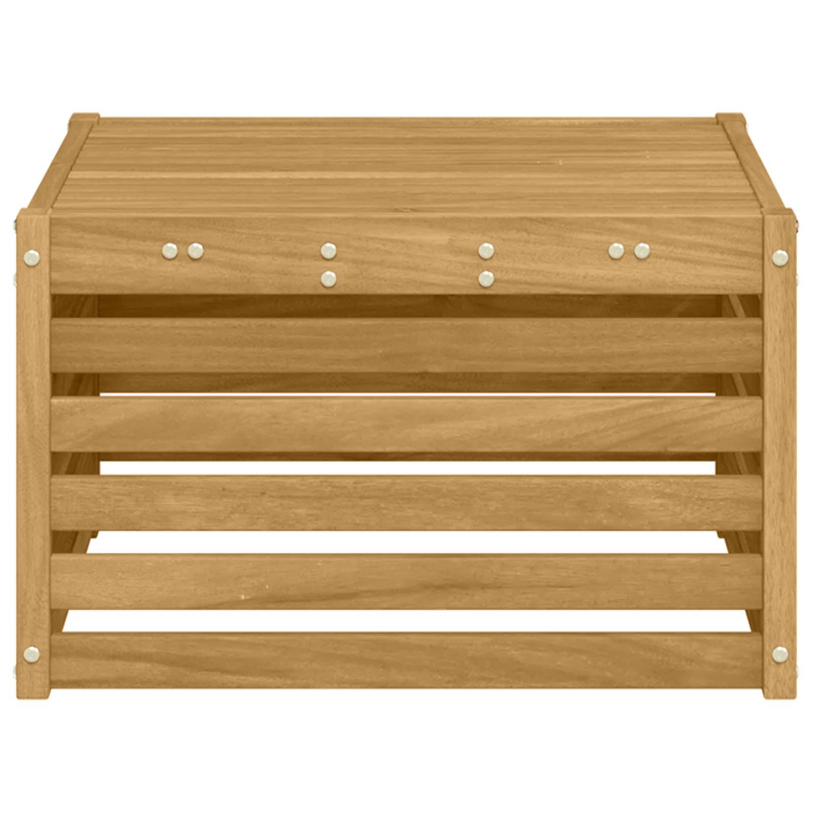 Vidaxl - Table de jardin Bois d'Acacia Massif Blanc 59 x 59 x 37 cm vidaXL 901487 - Image 5