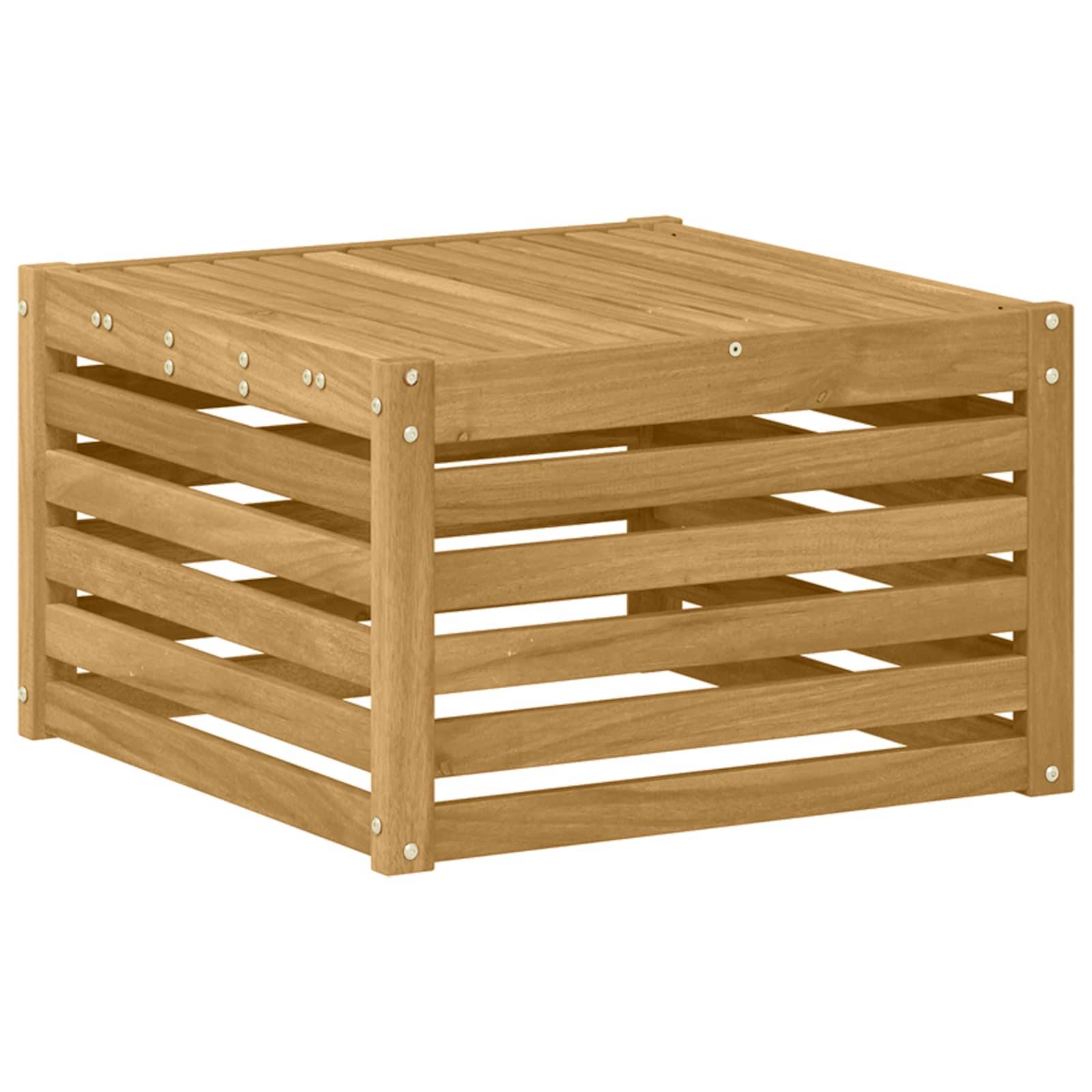 Vidaxl - Table de jardin Bois d'Acacia Massif Blanc 59 x 59 x 37 cm vidaXL 901487 - Image 2