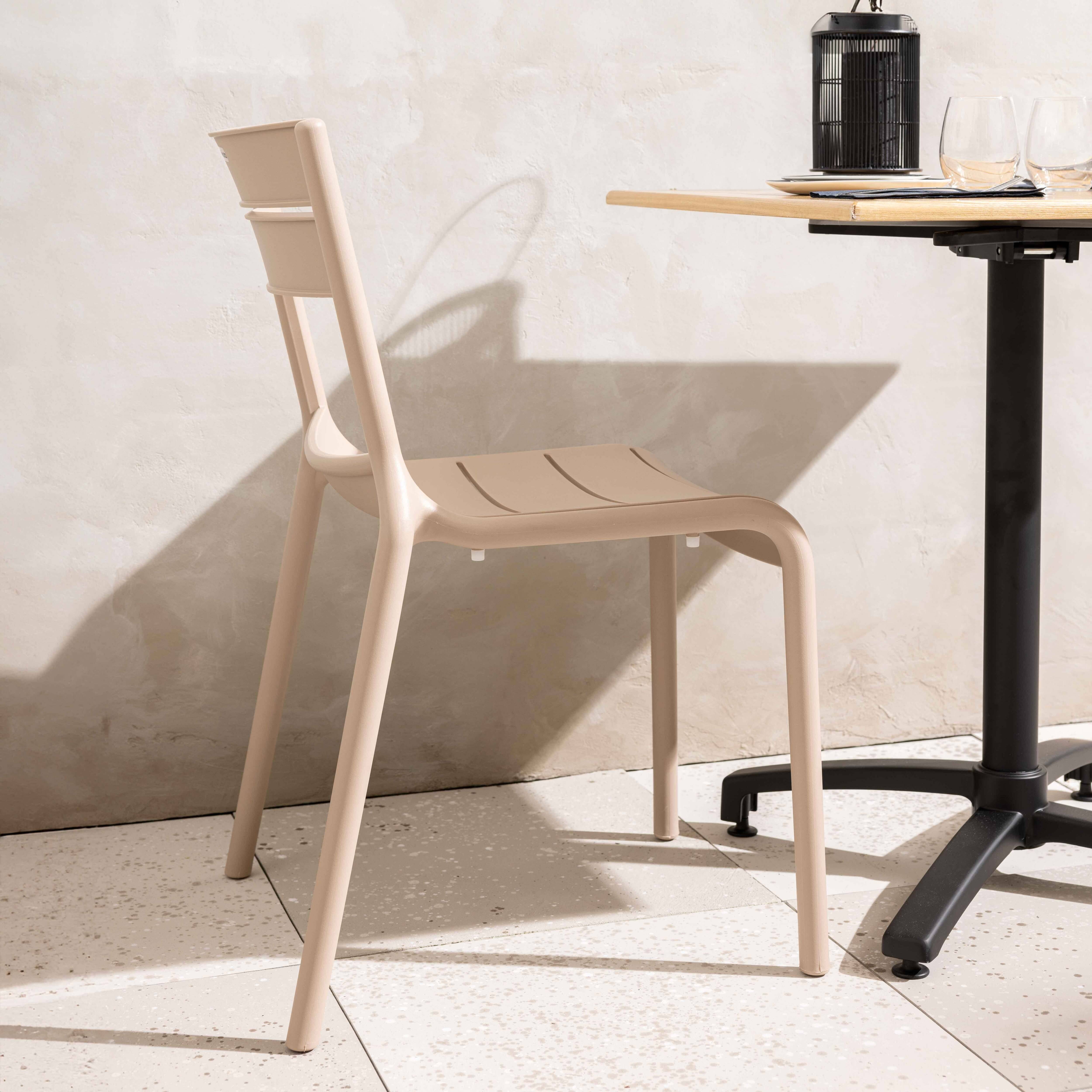 Oviala - Chaise beige de terrasse en plastique Paname - Oviala - Image 4