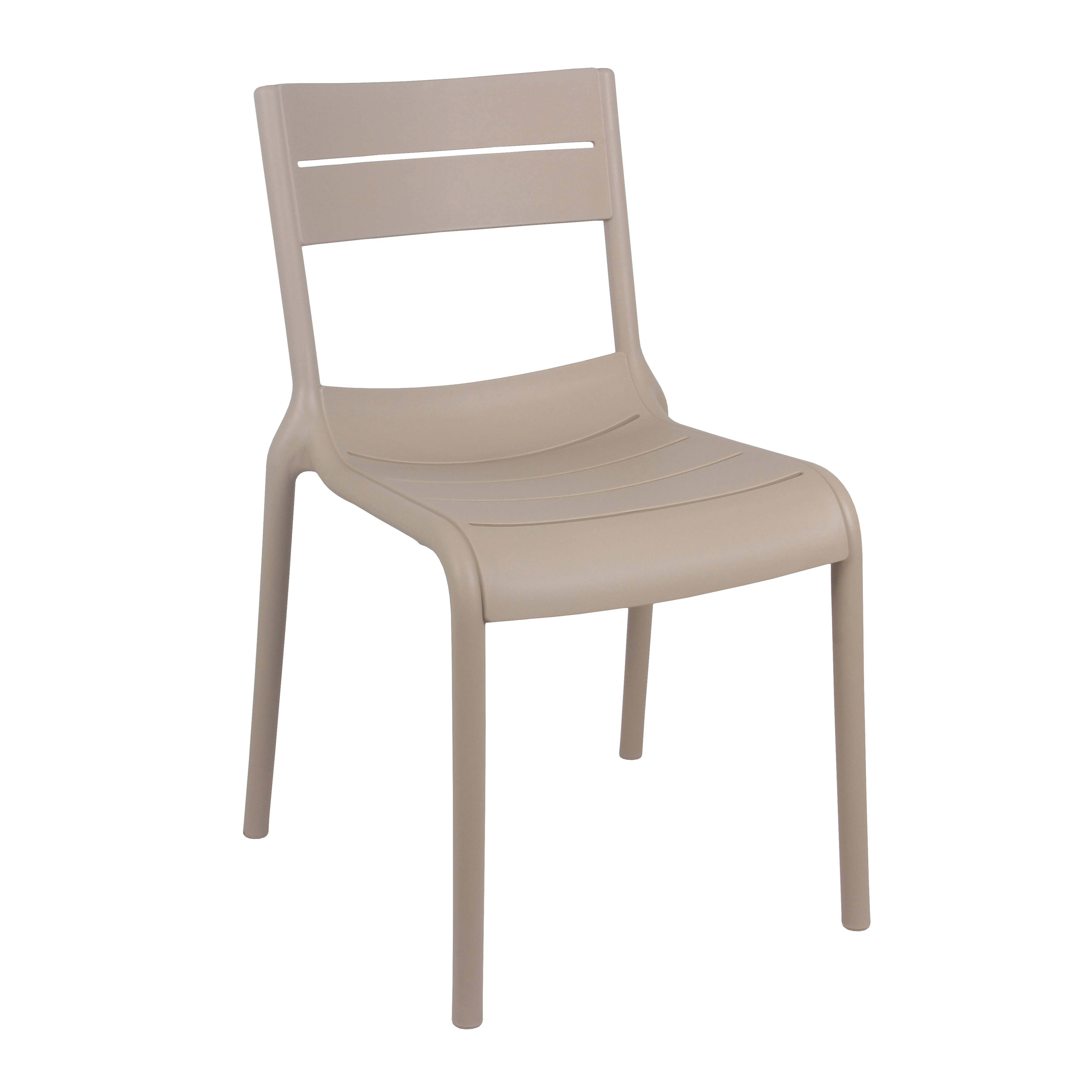 Oviala - Chaise beige de terrasse en plastique Paname - Oviala - Image 1