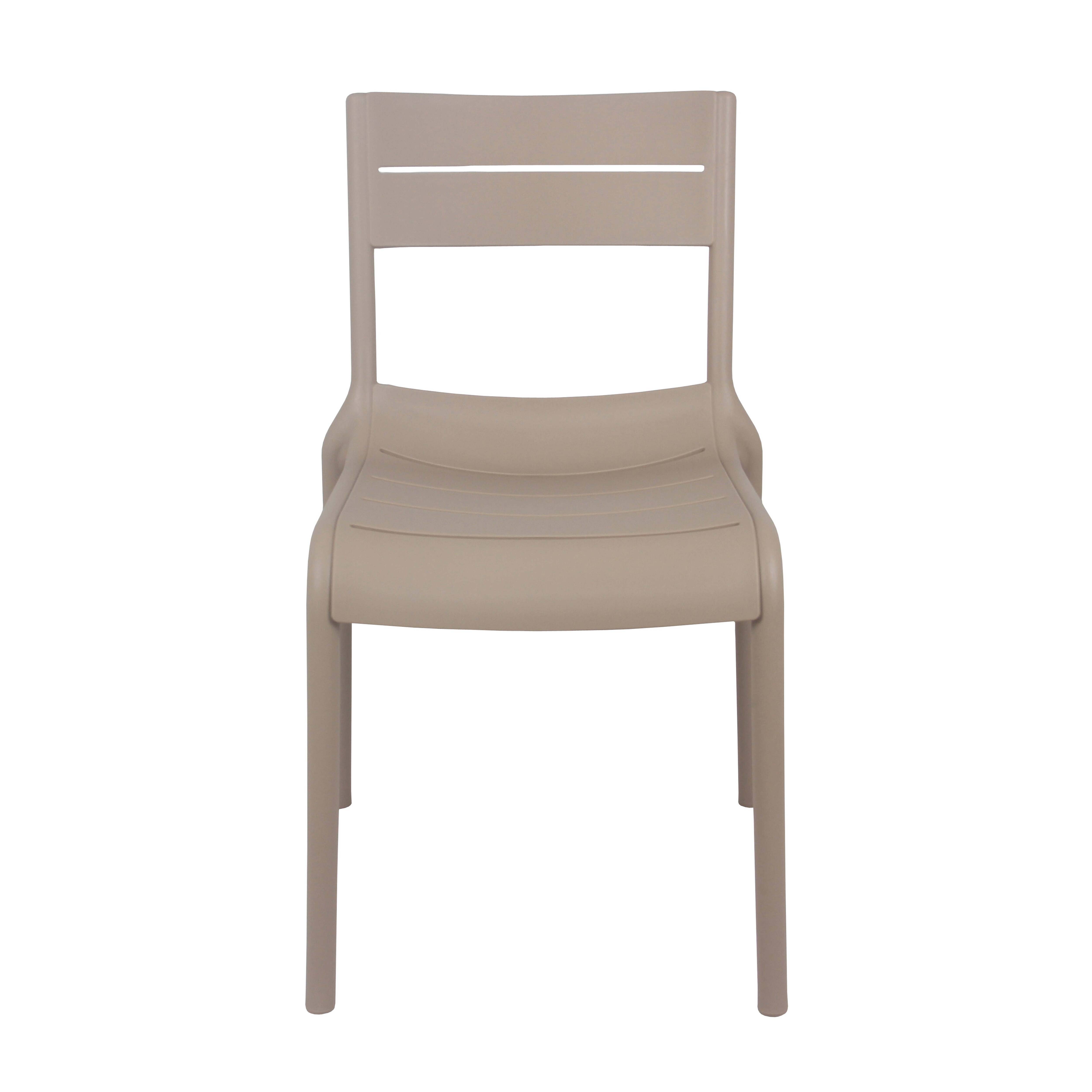Oviala - Chaise beige de terrasse en plastique Paname - Oviala - Image 5