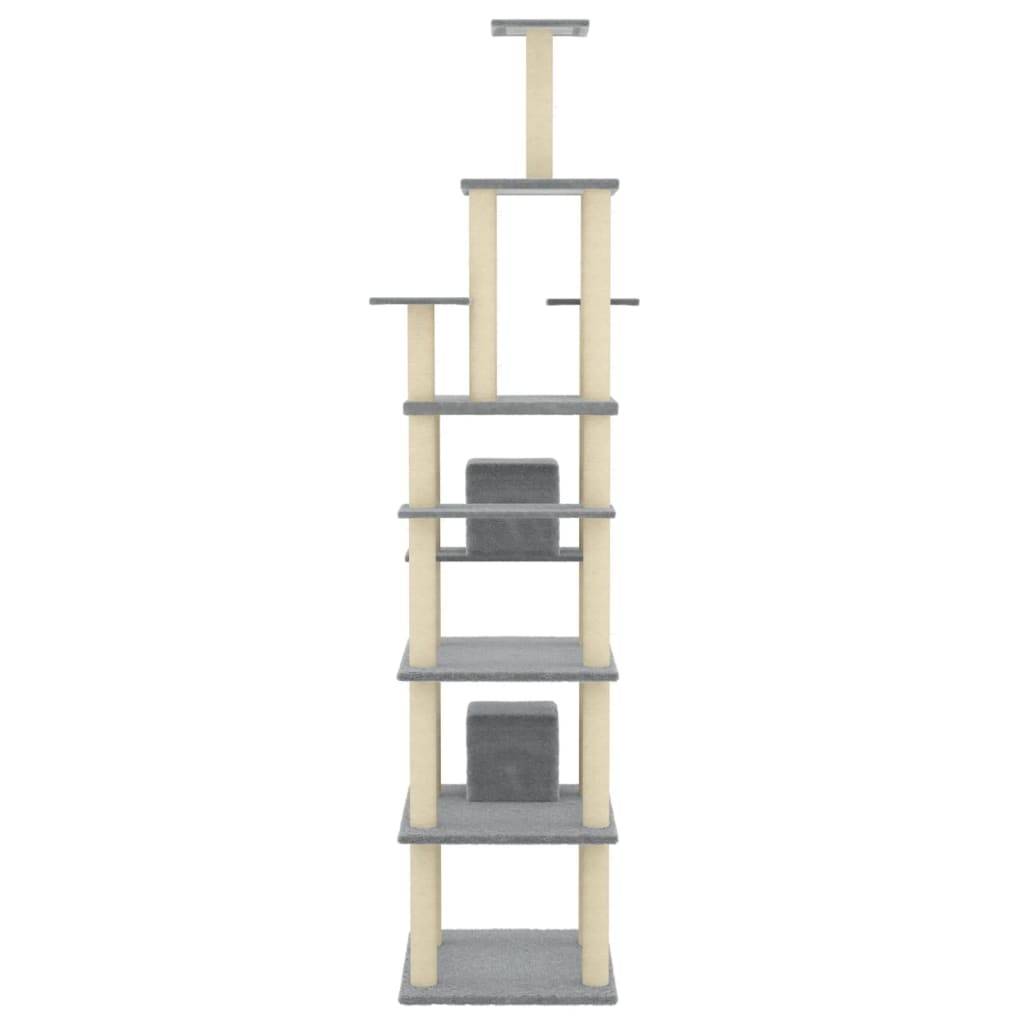 Vidaxl - Arbre à chat avec griffoirs en sisal Gris clair 216 cm vidaXL 171528 - Image 6