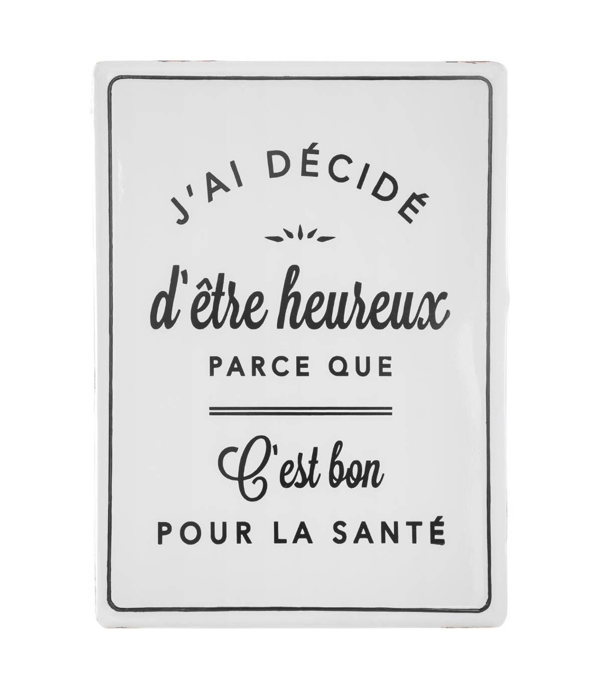 Décoration murale Plaque métal céramique  35 x 45 cm - Image 1