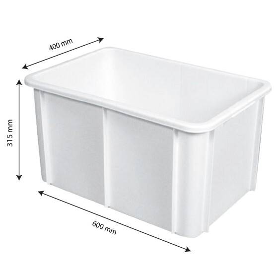 Bac rectangulaire 55 L - blanc - Gilac - Image 2