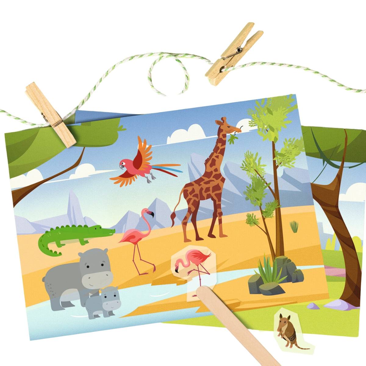 Autre - Kit de Cartes Transferts - Animaux du Zoo - Mes Courses En Vrac - Image 3