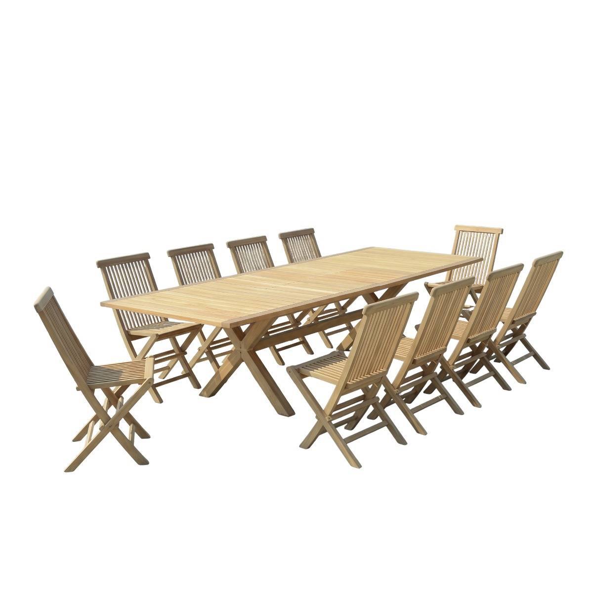 Teck'Attitude - Salon de jardin en teck massif Malibu, 10 places - TECK'Attitude - Image 1