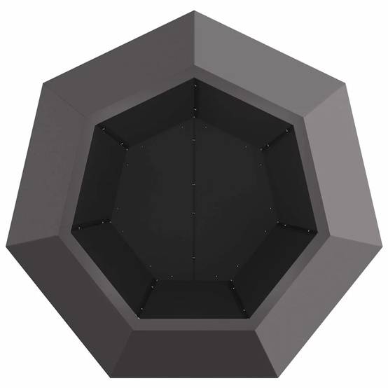 Jardinière rectangulaire extérieure 75 x 75 x 60 cm design élégant pratique en acier noir - Image 3