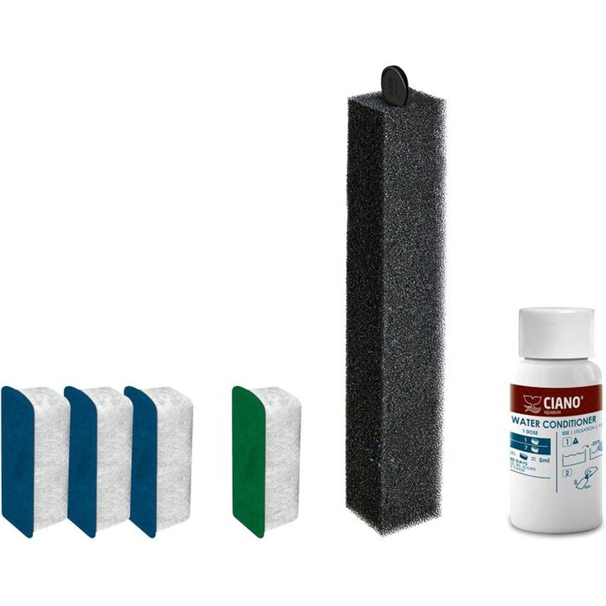 Ciano - Pack de filtration aquarium taille L Ciano CFBioL, 3 cartouches Water Clear, Bio-Bact et mousse - CIANO - Image 2