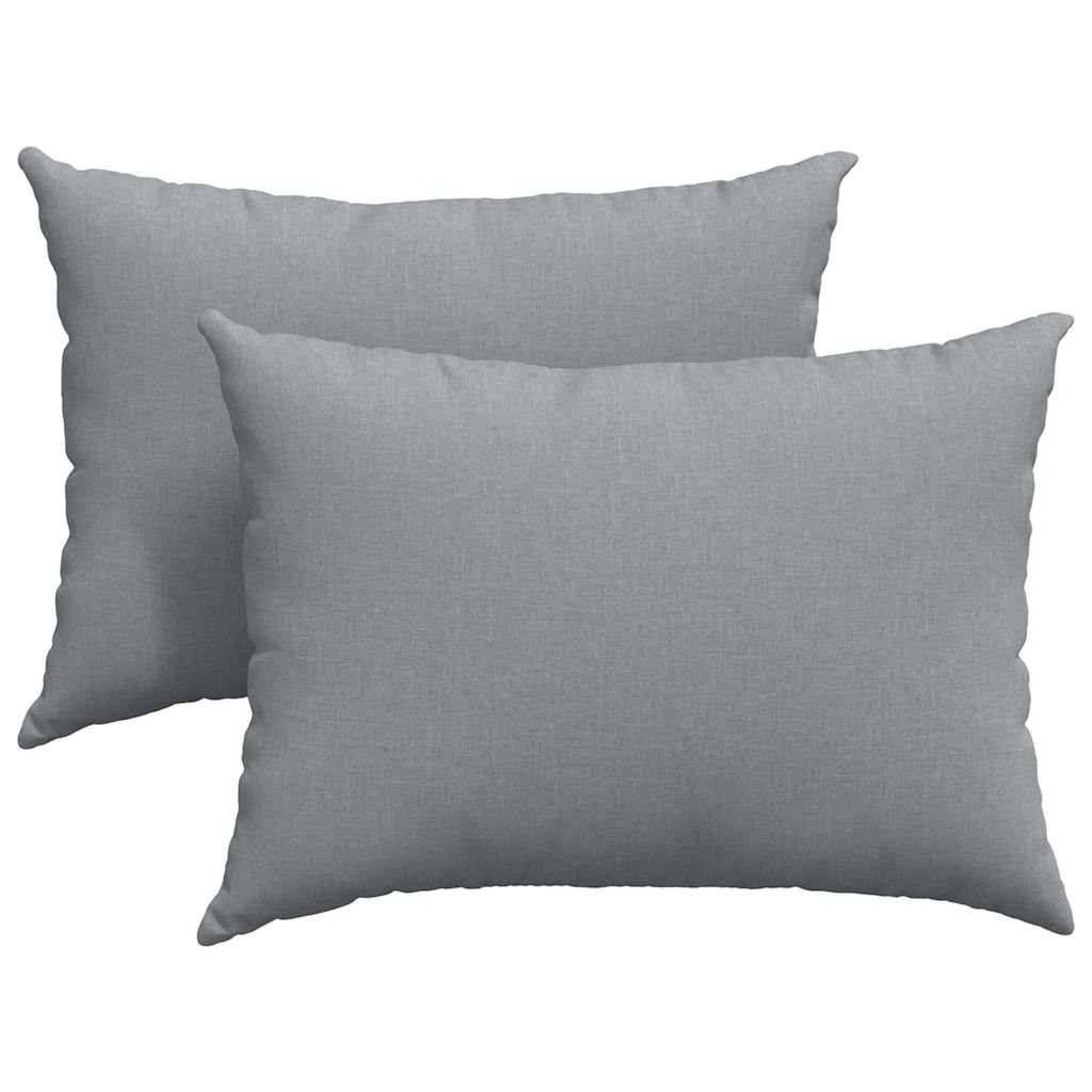 Coussins de Canapé en Tissu Lot de 2 Déhoussables pour Salon Intérieur Gris Clair 70x50 cm – ComfortXL Outdoor Living - Image 2