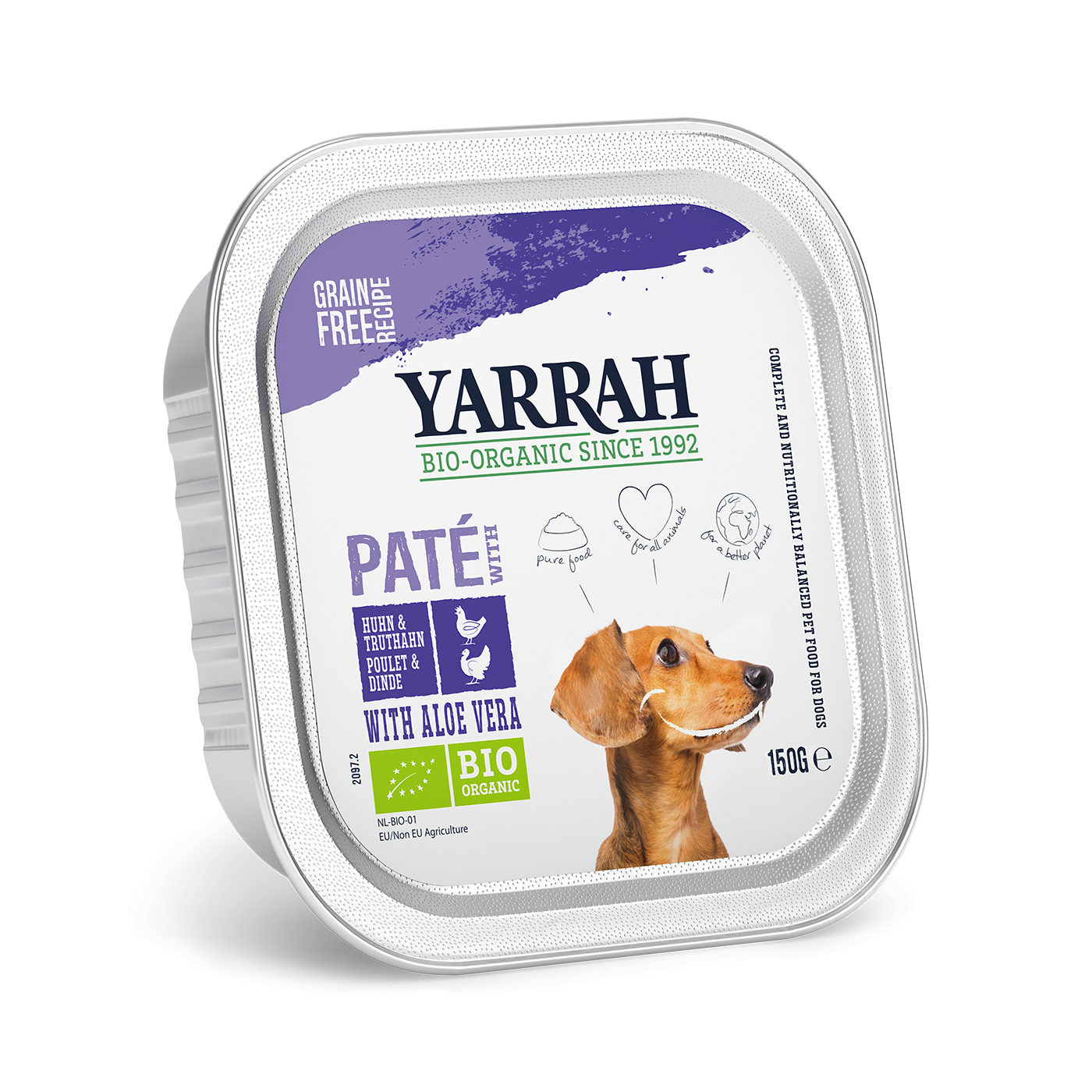 Yarrah - Pâtées Bio Sans Céréales Poulet & Dinde pour Chien - Image 1