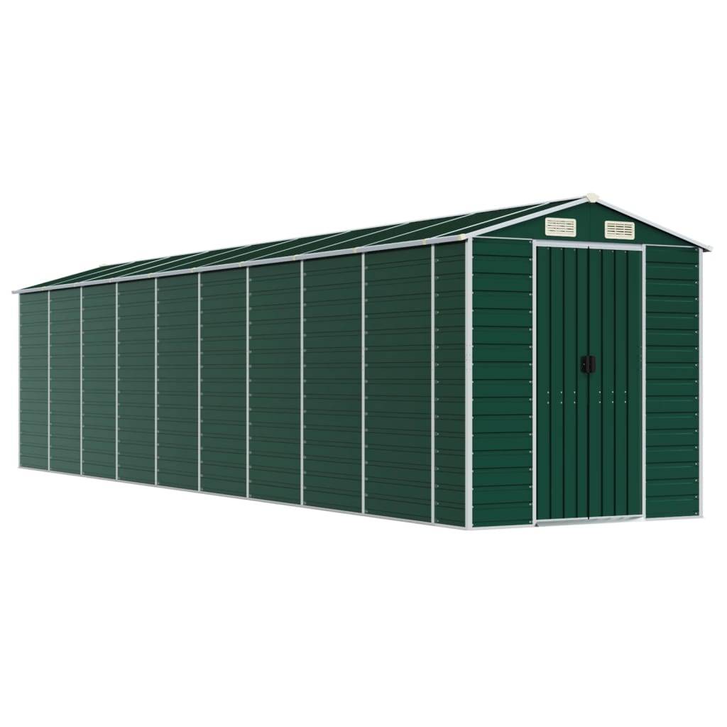 Abri de jardin acier galvanisé vert 191 x 810 x 198 cm - PANGIVO - Image 2