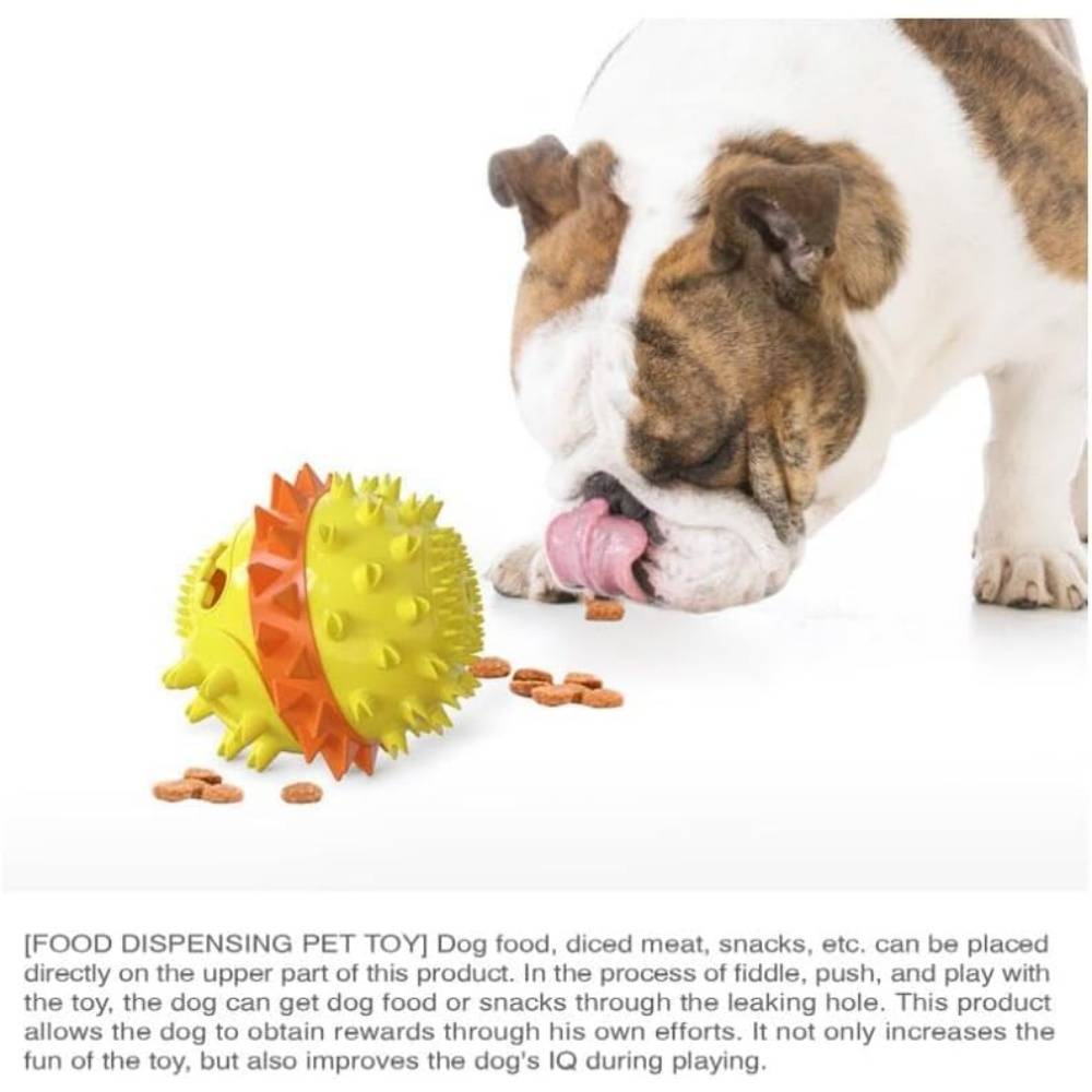 Jouet à mâcher pour chien - Balle couineuse renforcée - Dents propres - Stimulation mentale - Living123 - Image 5