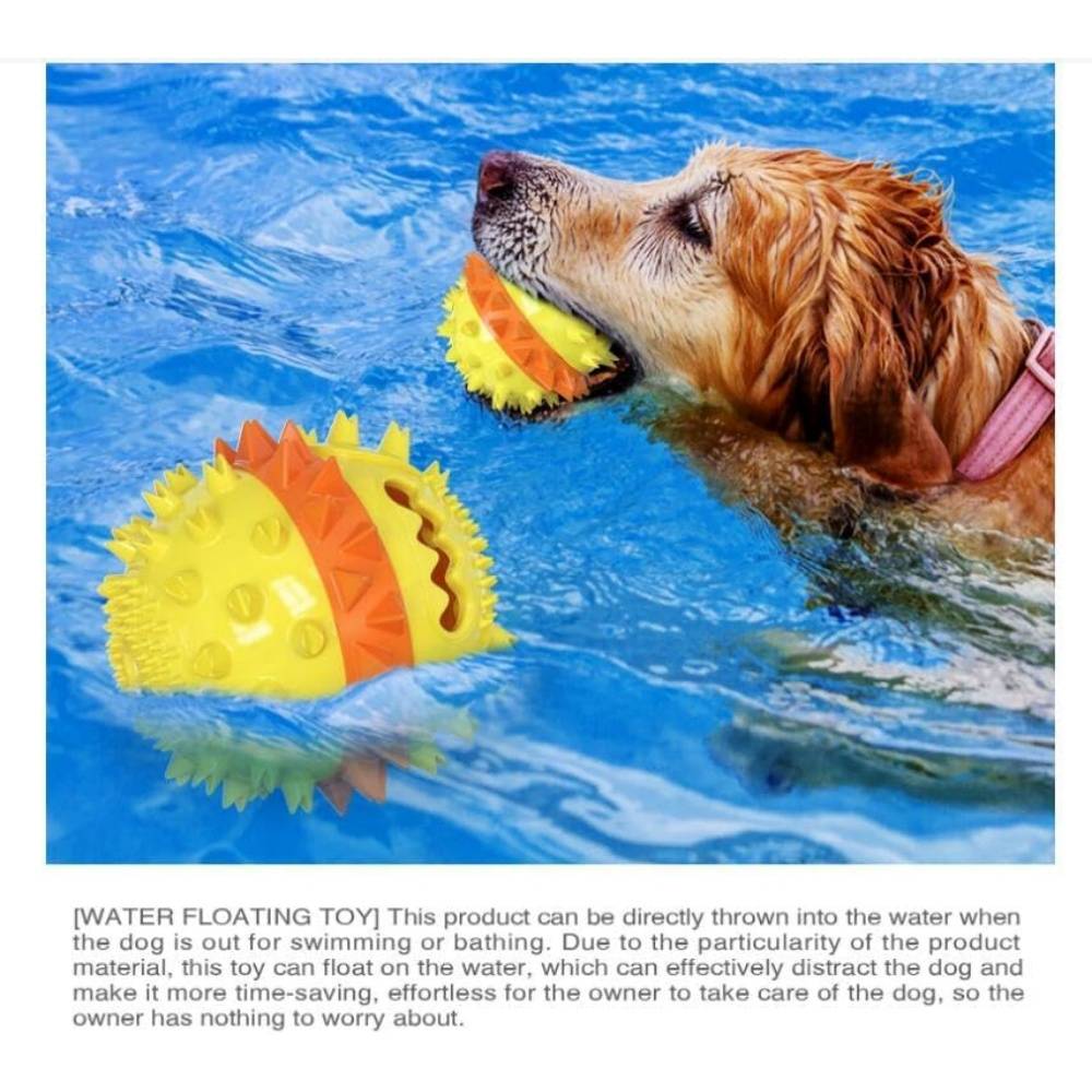 Jouet à mâcher pour chien - Balle couineuse renforcée - Dents propres - Stimulation mentale - Living123 - Image 4