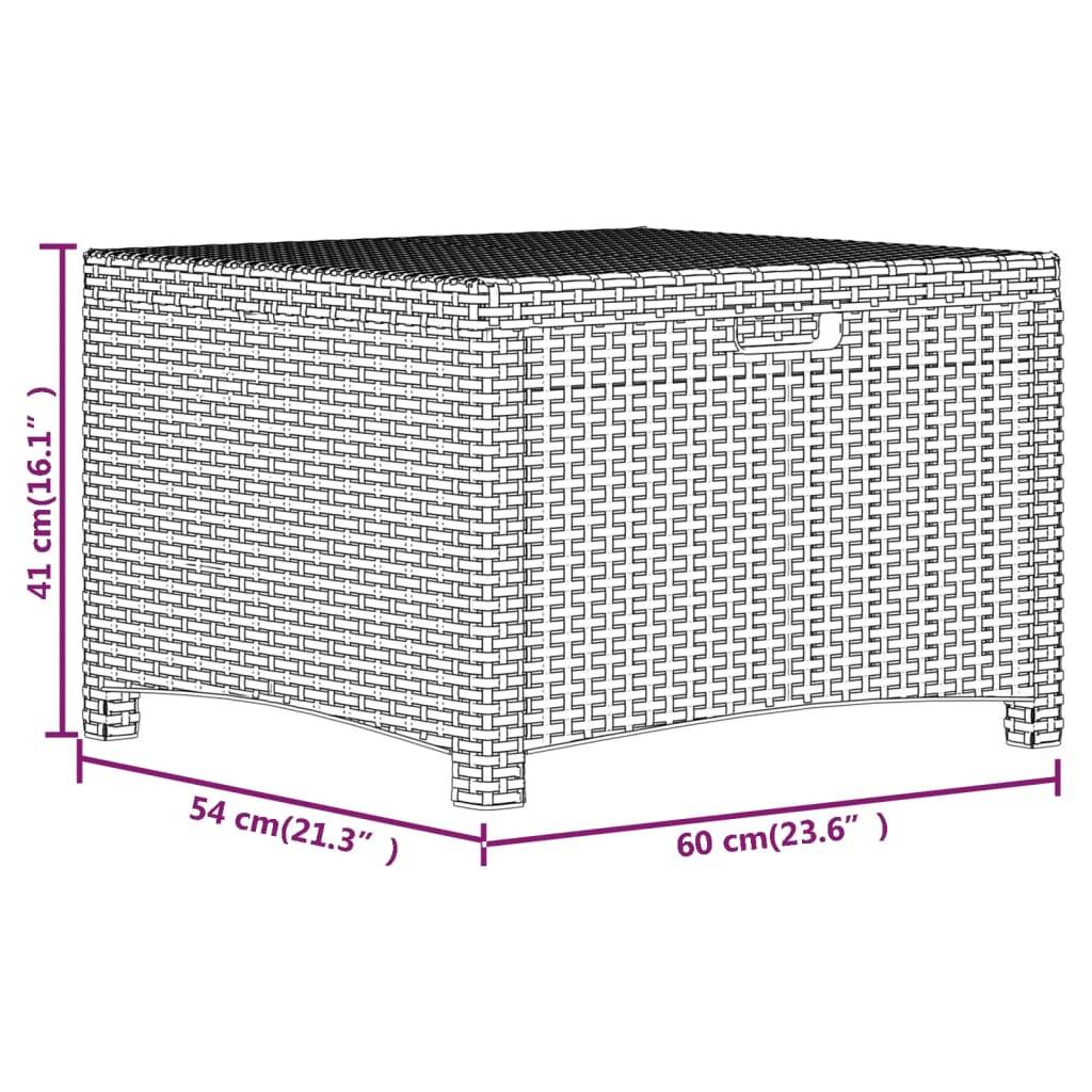 Coffre boîte meuble de jardin rangement 60 x 54 x 41 cm rotin pp graphite - Image 6