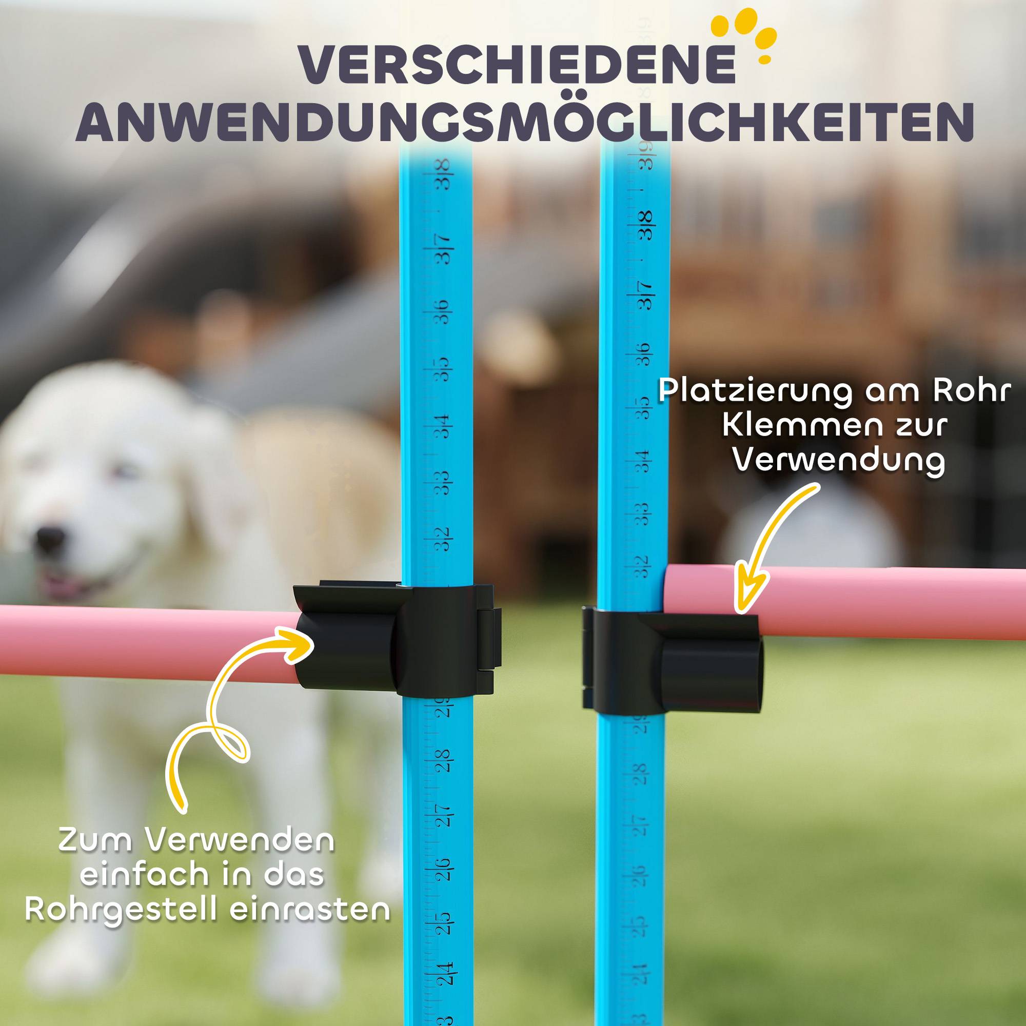 Kit d'agilité pour chien plastique bleu clair 99 x 65 x 94 cm - PANGIVO - Image 10