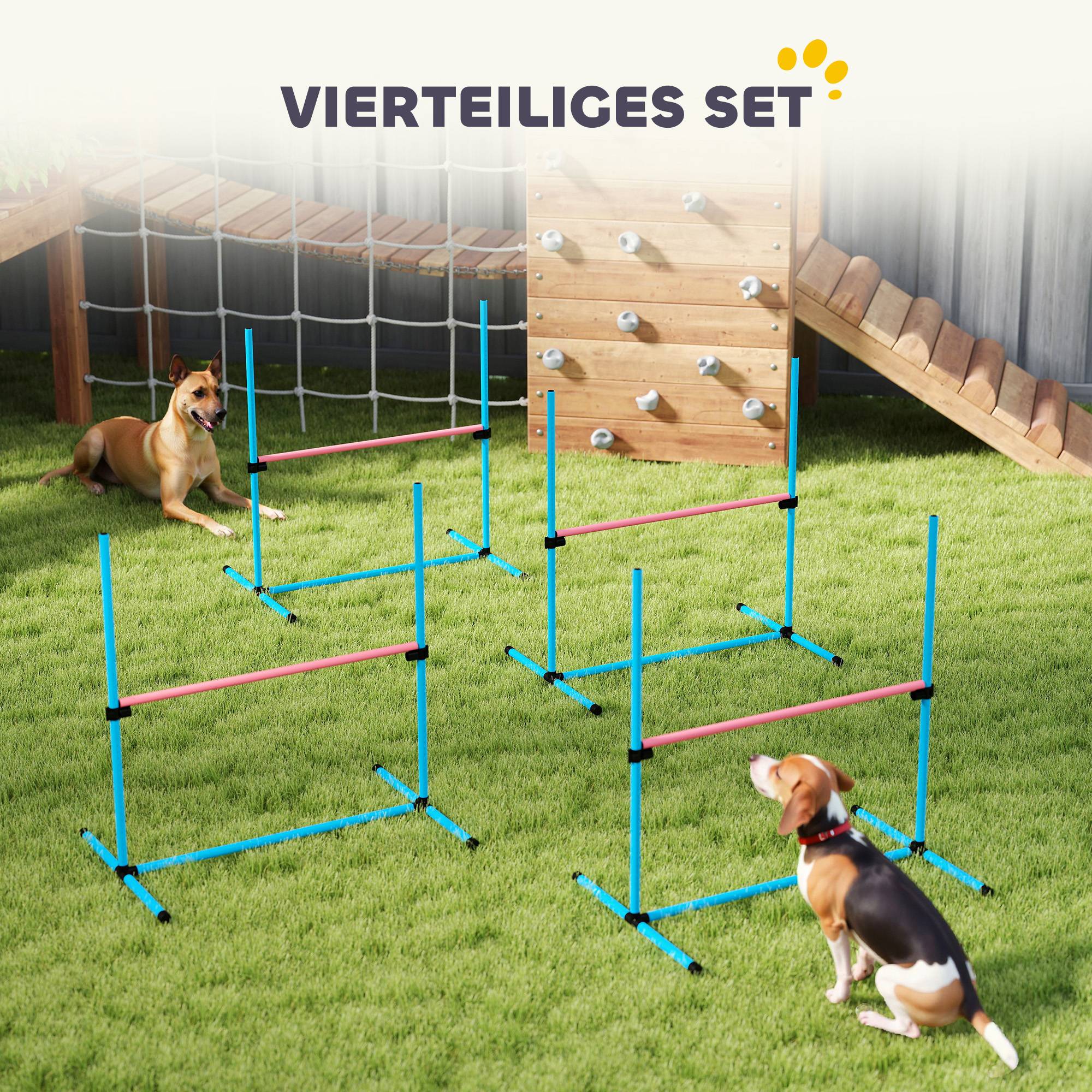Kit d'agilité pour chien plastique bleu clair 99 x 65 x 94 cm - PANGIVO - Image 7