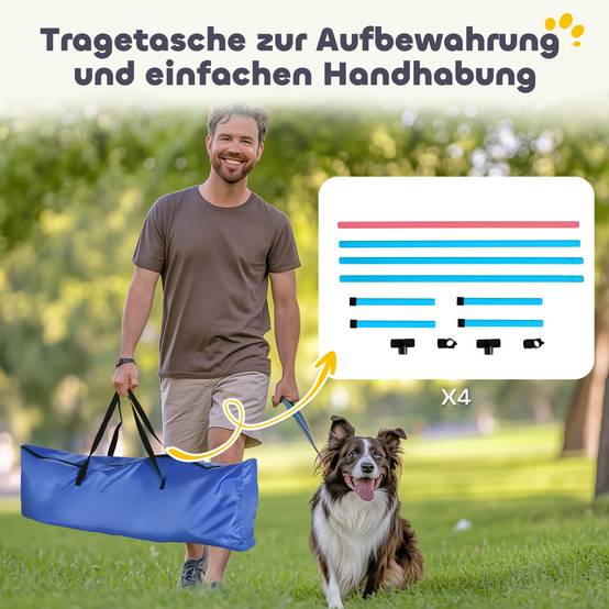 Kit d'agilité pour chien plastique bleu clair 99 x 65 x 94 cm - PANGIVO - Image 8