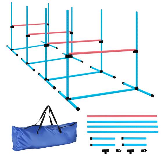 Kit d'agilité pour chien plastique bleu clair 99 x 65 x 94 cm - PANGIVO - Image 1