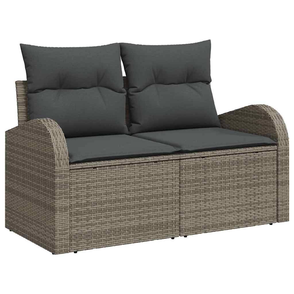 Ensemble de Canapés avec coussin 4 pcs | Canapé D'extérieur | Sofa De Jardin Gris polyrotin Maison Chic - Image 4