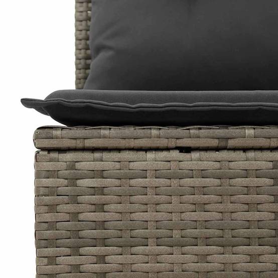 Ensemble de Canapés avec coussin 4 pcs | Canapé D'extérieur | Sofa De Jardin Gris polyrotin Maison Chic - Image 7