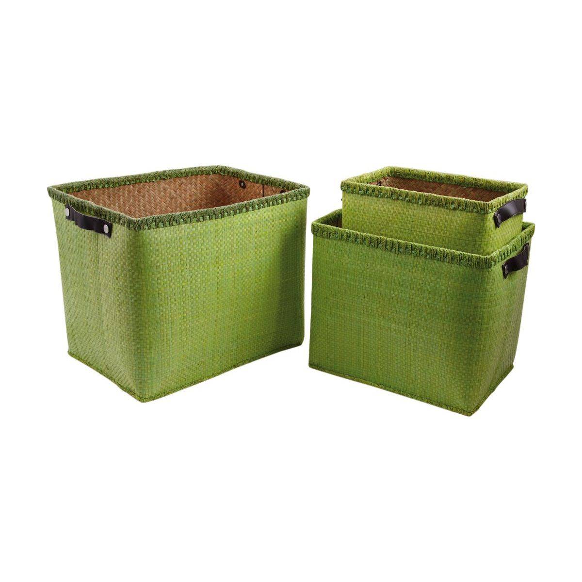 Aubry Gaspard - Corbeilles de rangement en palmier (Lot de 3) - Image 1