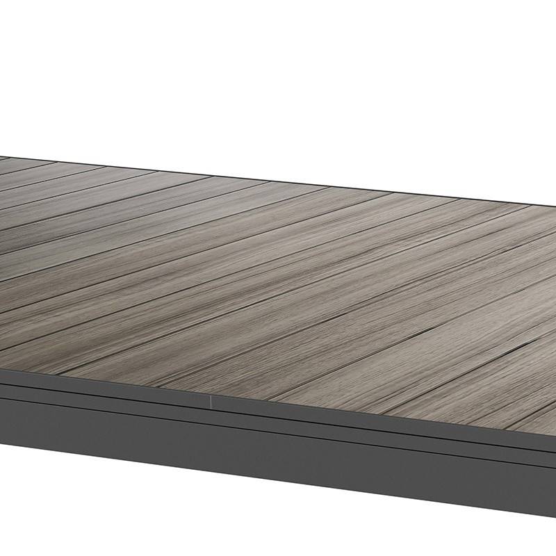 Hesperide - Table haute extensible de jardin "Evasion" seigle effet bois & graphite 8 places en aluminium traité époxy Hespéride - Image 6