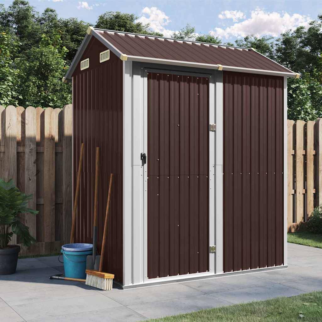 Vidaxl - Abri de jardin marron 192x152,5x237 cm acier galvanisé vidaXL 364532 - Image 1
