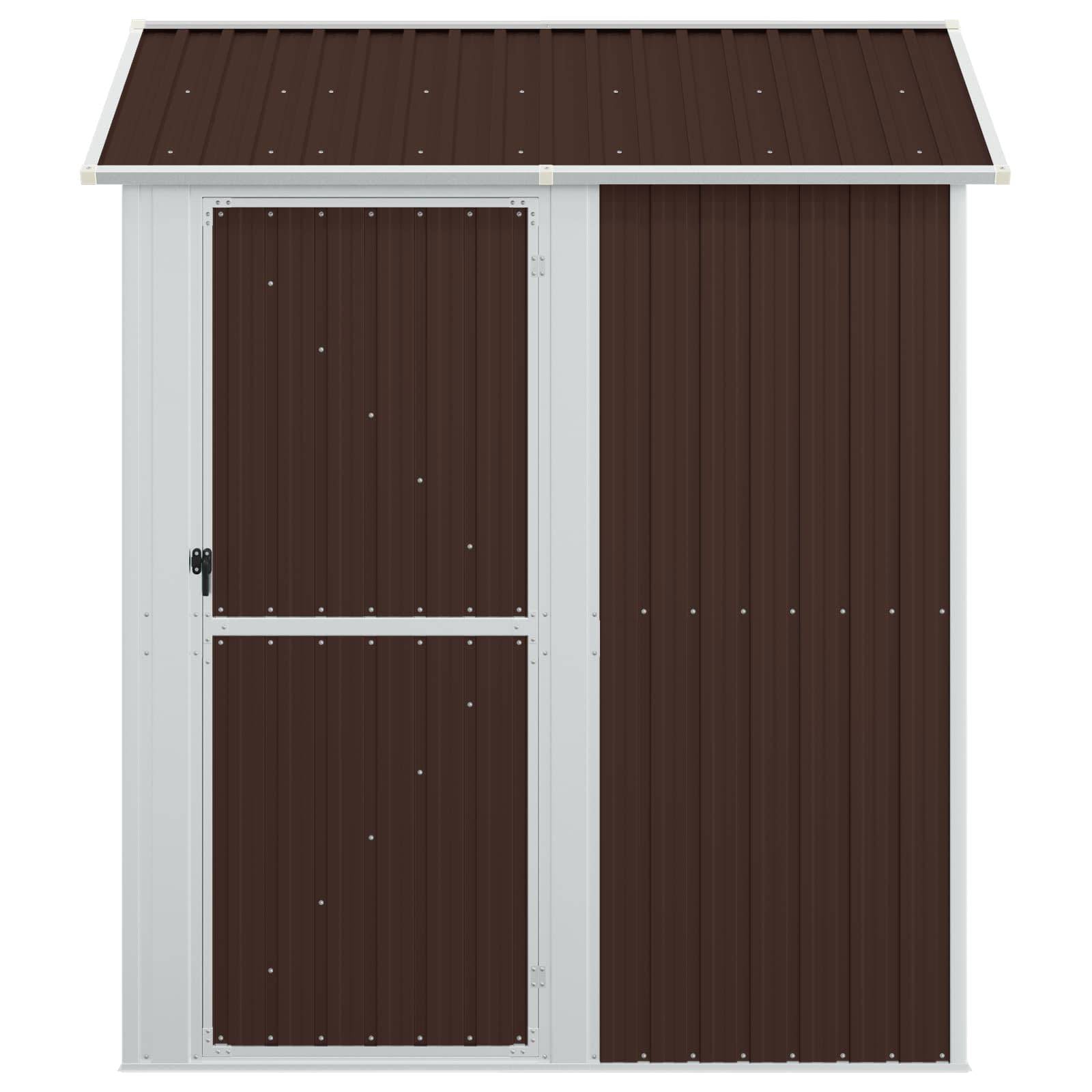 Vidaxl - Abri de jardin marron 192x152,5x237 cm acier galvanisé vidaXL 364532 - Image 5