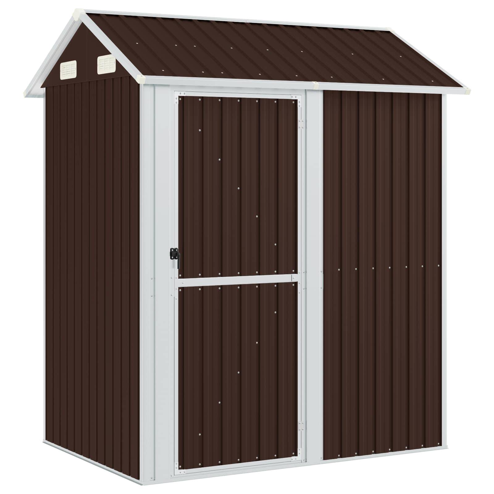 Vidaxl - Abri de jardin marron 192x152,5x237 cm acier galvanisé vidaXL 364532 - Image 2