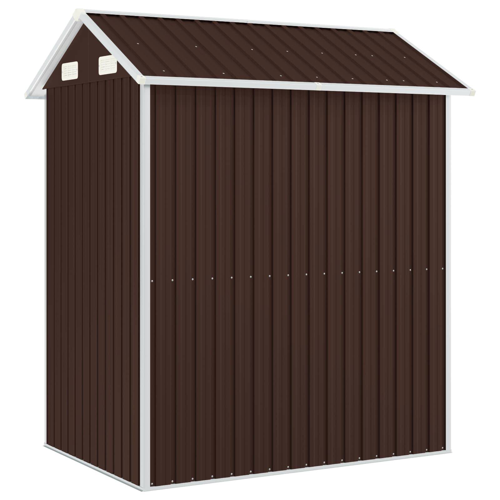 Vidaxl - Abri de jardin marron 192x152,5x237 cm acier galvanisé vidaXL 364532 - Image 7