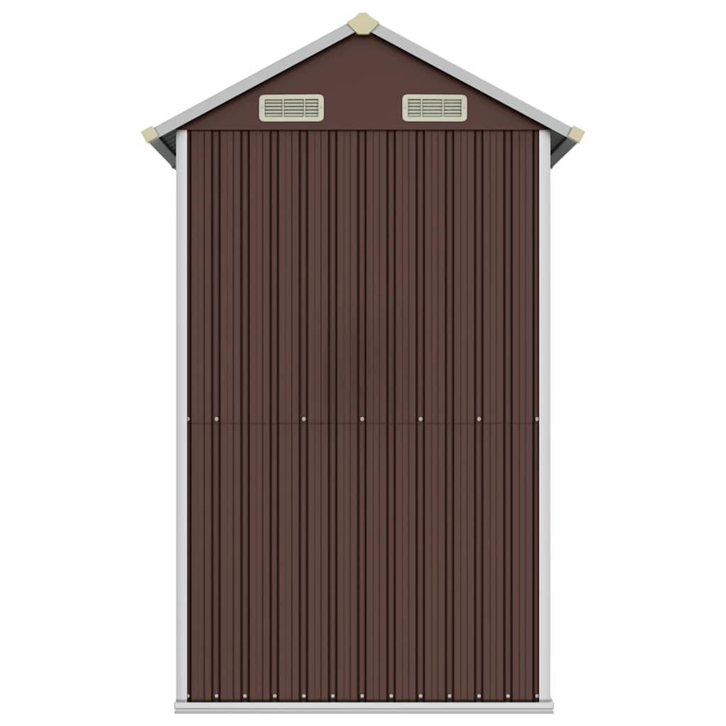 Vidaxl - Abri de jardin marron 192x152,5x237 cm acier galvanisé vidaXL 364532 - Image 6