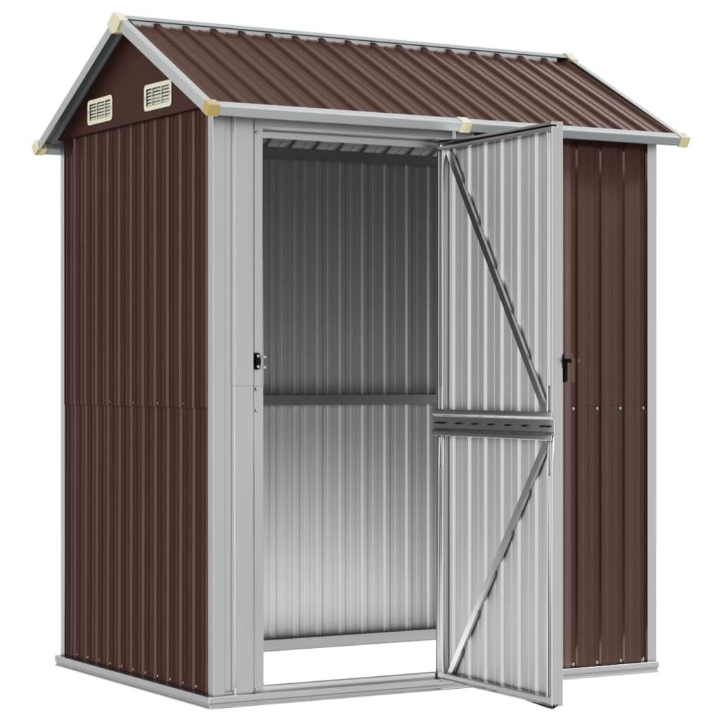 Vidaxl - Abri de jardin marron 192x152,5x237 cm acier galvanisé vidaXL 364532 - Image 9