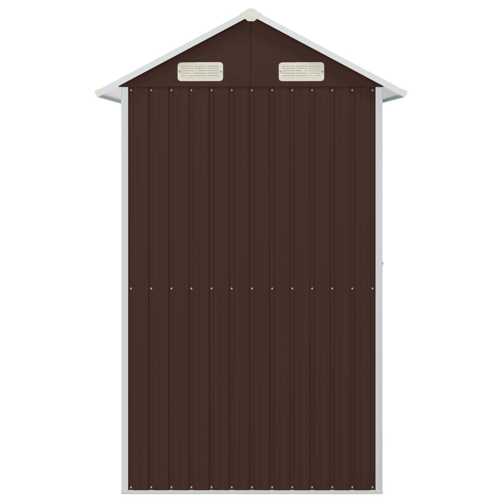Vidaxl - Abri de jardin marron 192x152,5x237 cm acier galvanisé vidaXL 364532 - Image 6