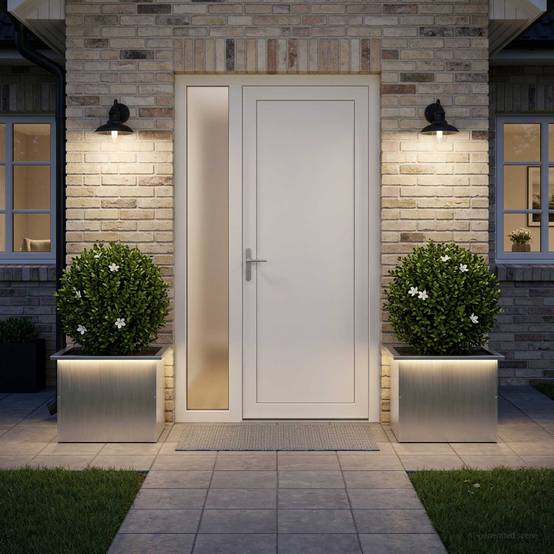 Vidaxl - Jardinière de jardin avec LED 2 pc-Pot de fleur-Bac à fleurs Argenté 40 x 60 x 40 cm 828662 - Image 1