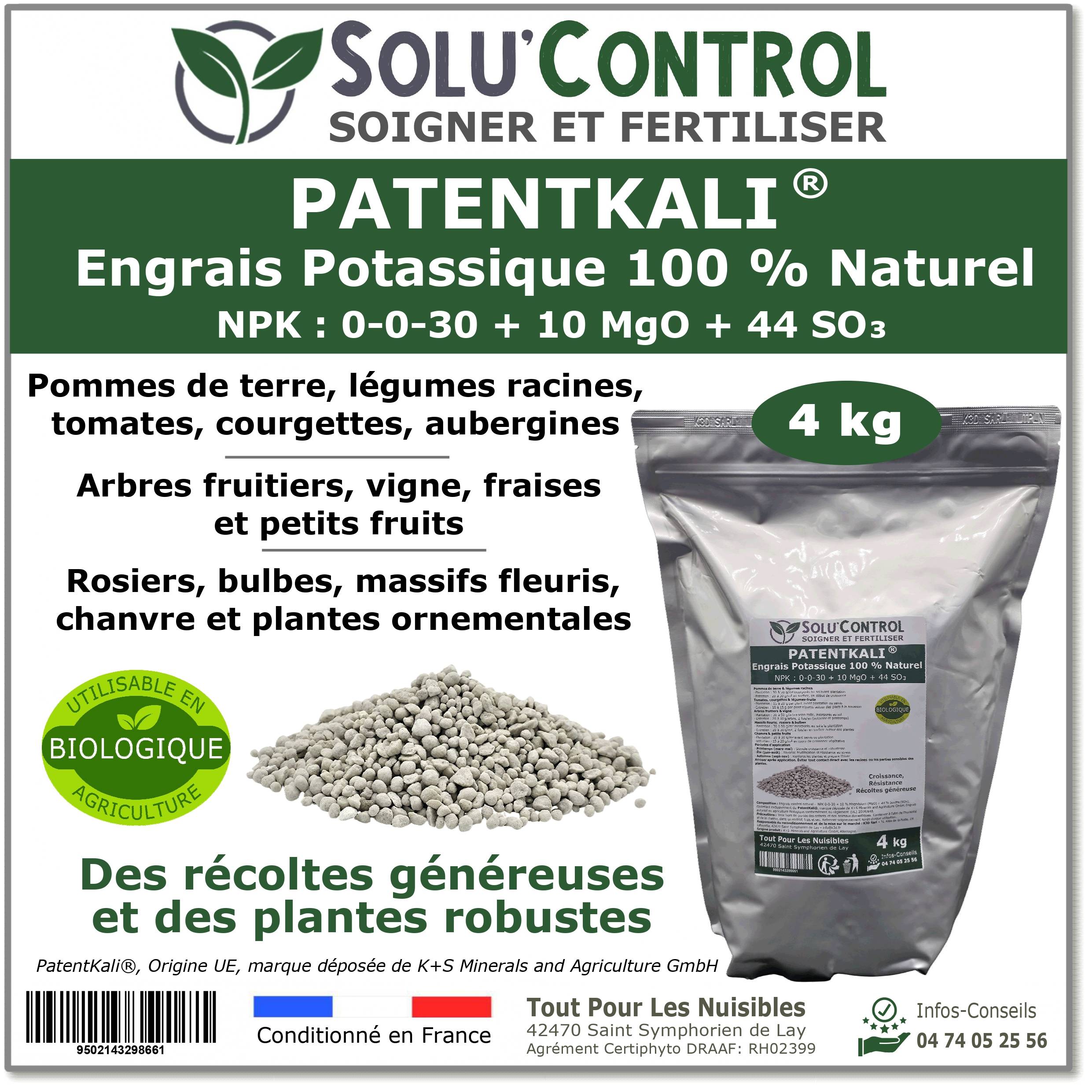 SOLU’CONTROL - 4 kg de PatentKali® – Engrais Potassique 100% Naturel - Image 1