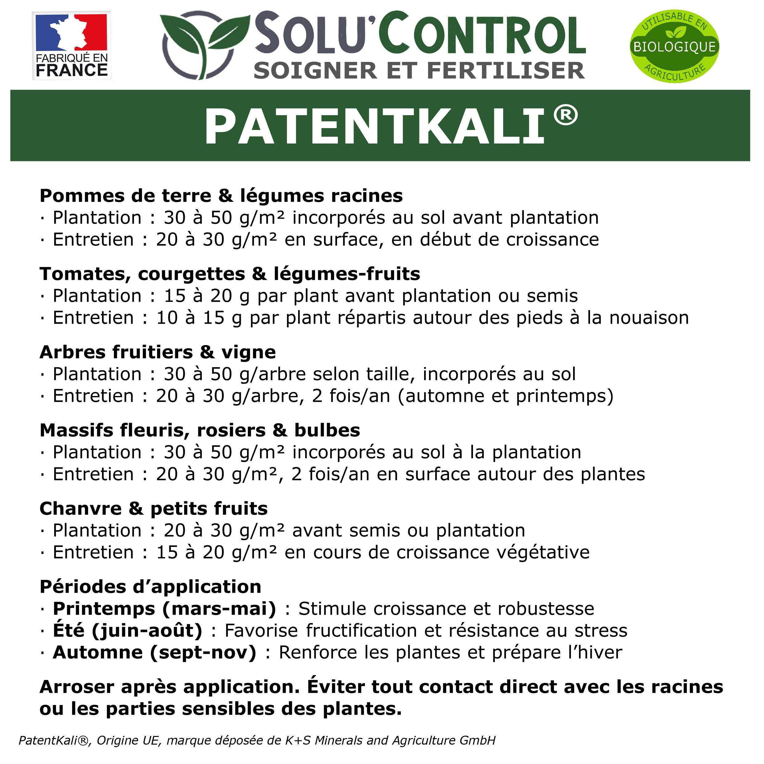 SOLU’CONTROL - 4 kg de PatentKali® – Engrais Potassique 100% Naturel - Image 3