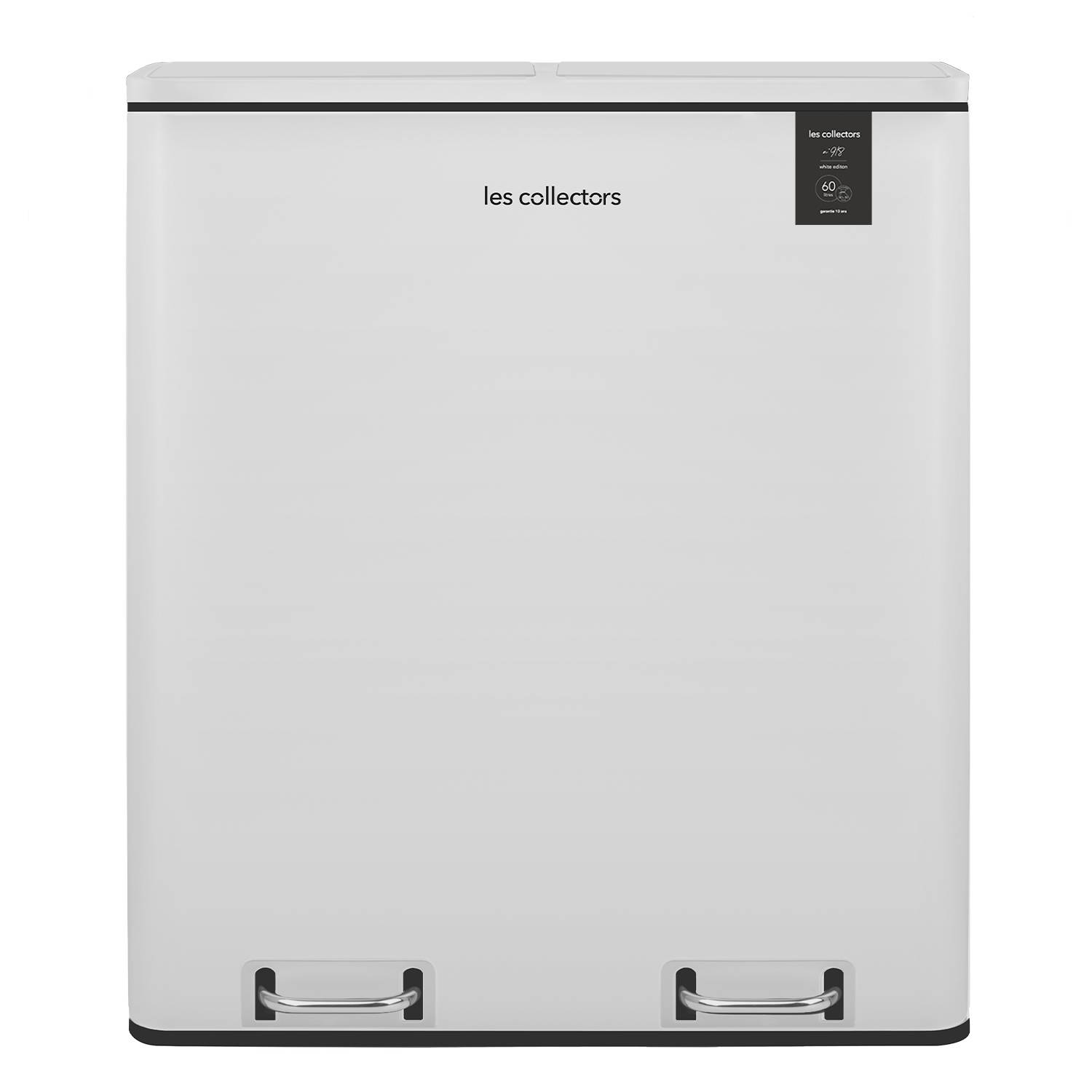 Poubelle de tri à pédale 2 x 30L, white edition - N°918 Les Collectors - Image 1