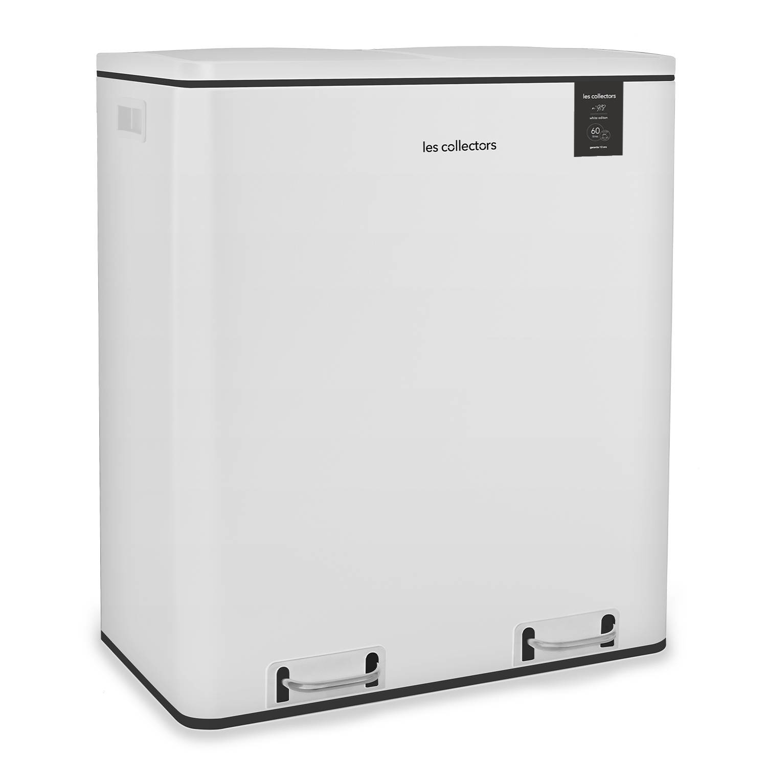 Poubelle de tri à pédale 2 x 30L, white edition - N°918 Les Collectors - Image 2