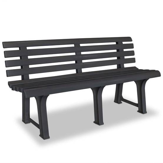 ComfortXL - Banc de Jardin 3 Places Plastique Durable et Léger Anthracite 145 cm – ComfortXL Outdoor Living - Image 1